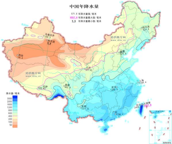 全國(guó)降水量排名前十(哪個(gè)地方雨水最少)