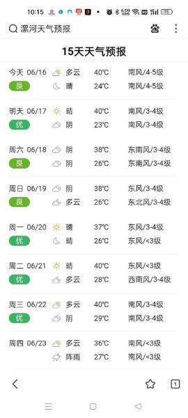 漯河市天氣預(yù)報(bào)查詢( 周末適合出去玩嗎)