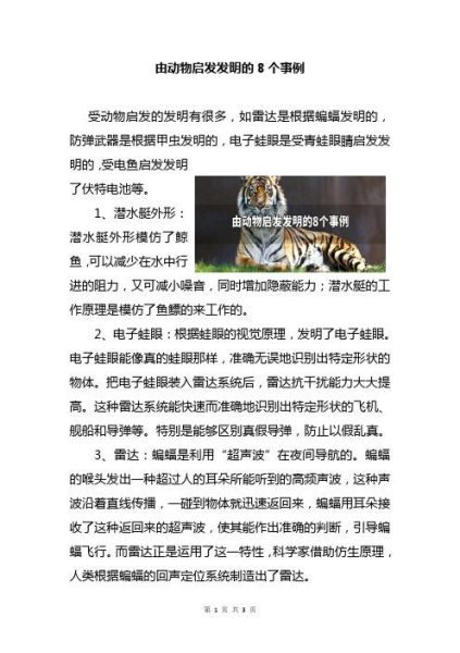 生活中還有哪些發(fā)明是受到了動(dòng)物的啟發(fā)(自然界還有哪些奇妙的發(fā)明家)